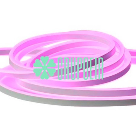 Manguera Neón 10 Metros Rosa Doble Luz Exterior Decorativa Flexible