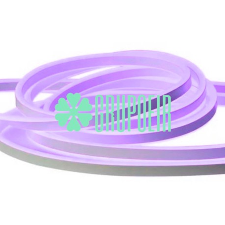 Manguera Neón 10 Metros Morado Doble Luz Exterior Decorativa Flexible